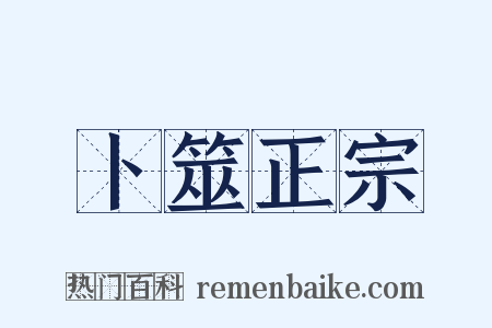 卜筮正宗是什么意思的图片